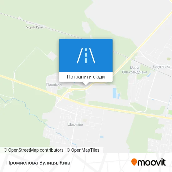 Карта Промислова Вулиця
