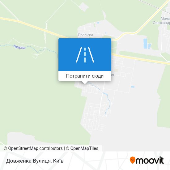Карта Довженка Вулиця
