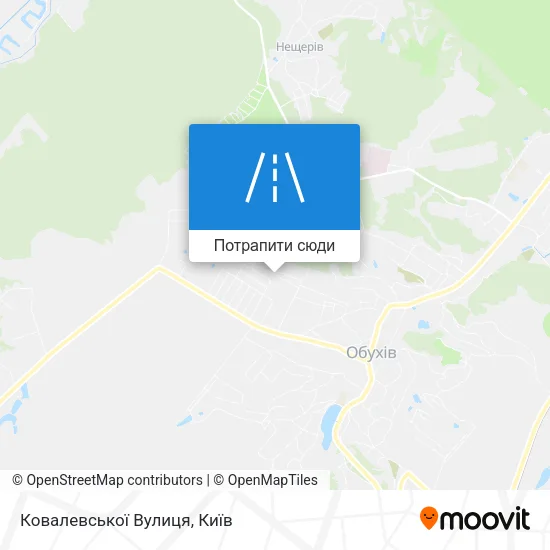Карта Ковалевської Вулиця
