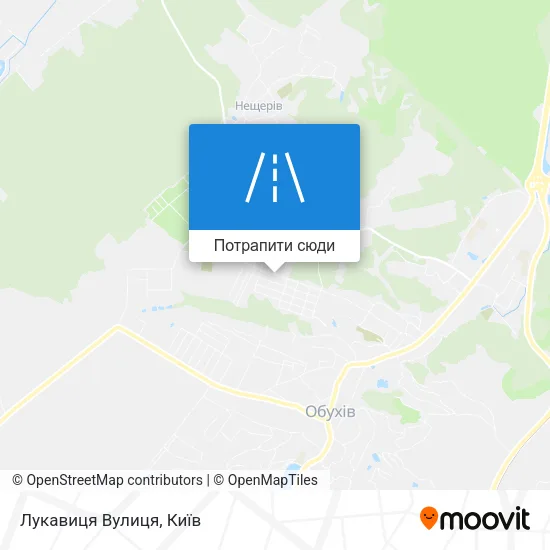 Карта Лукавиця Вулиця