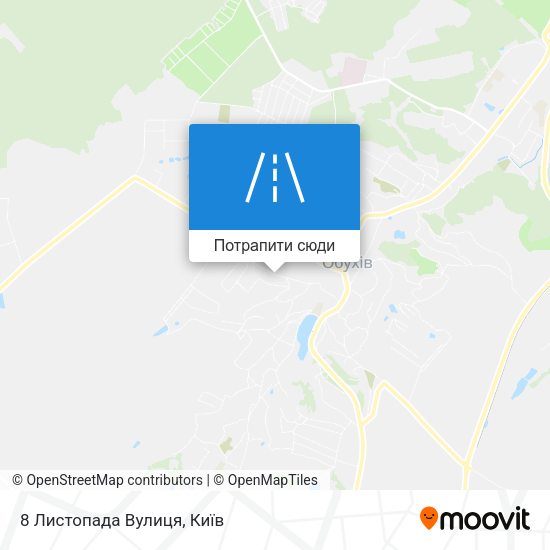 Карта 8 Листопада Вулиця