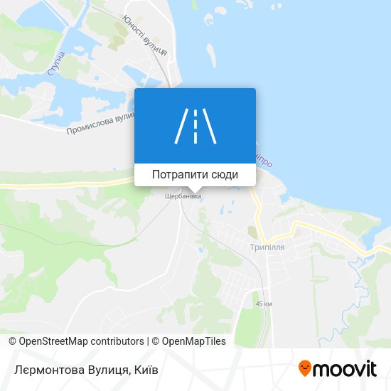 Карта Лєрмонтова Вулиця