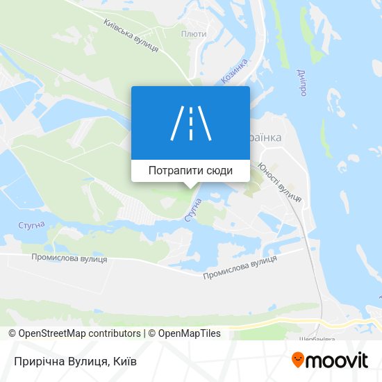 Карта Прирічна Вулиця