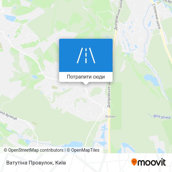 Карта Ватутіна Провулок