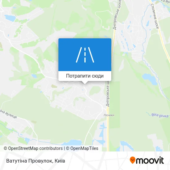 Карта Ватутіна Провулок