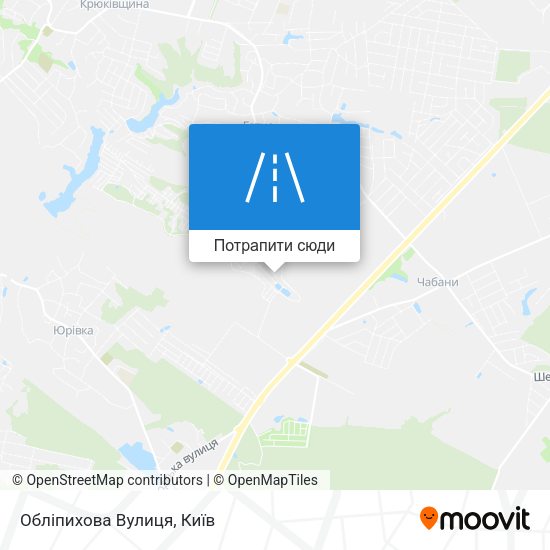 Карта Обліпихова Вулиця