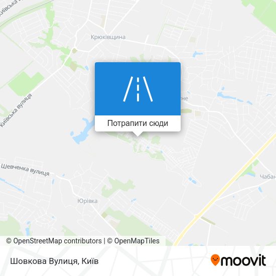 Карта Шовкова Вулиця