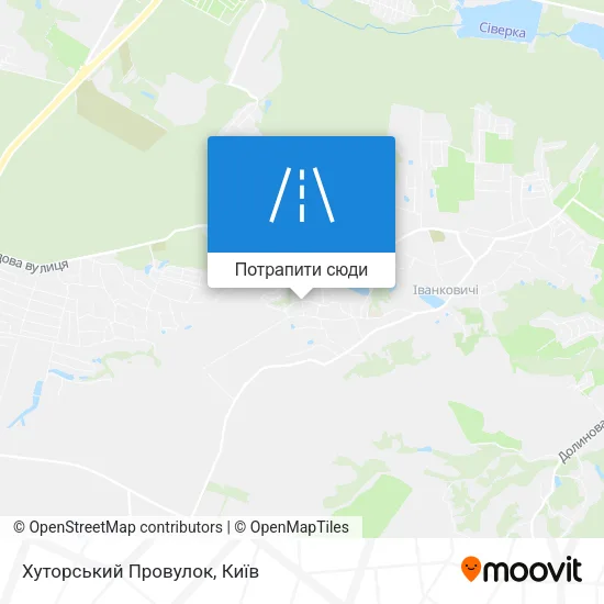 Карта Хуторський Провулок