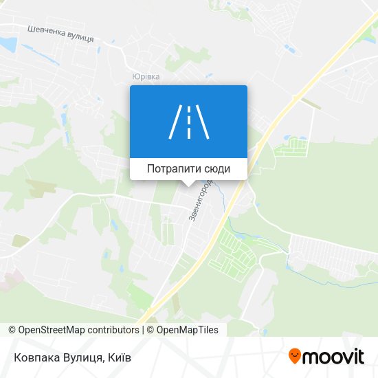 Карта Ковпака Вулиця
