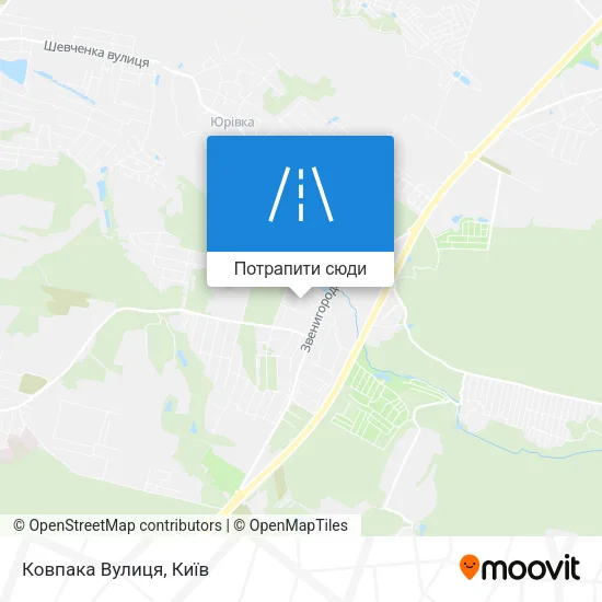 Карта Ковпака Вулиця