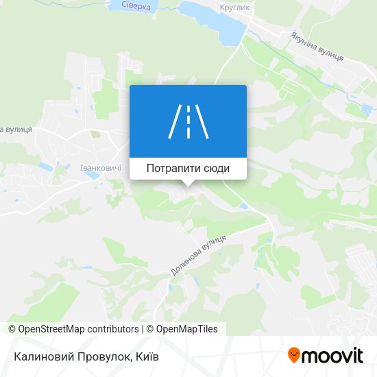 Карта Калиновий Провулок