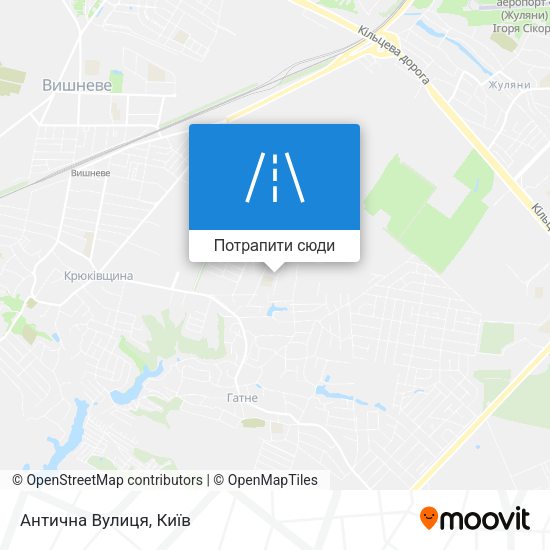 Карта Антична Вулиця