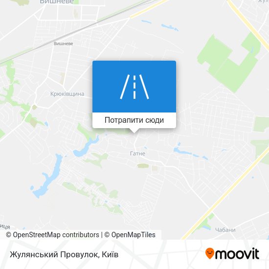 Карта Жулянський Провулок