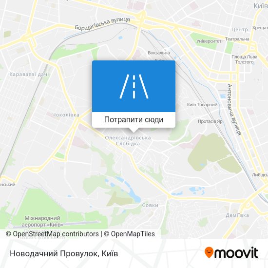 Карта Новодачний Провулок