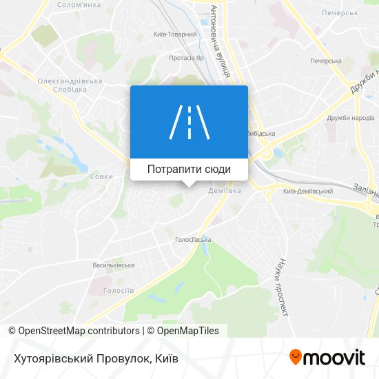 Карта Хутоярівський Провулок
