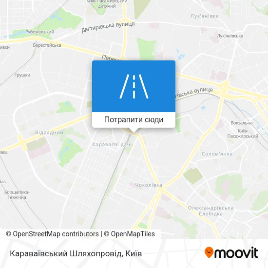 Карта Караваївський Шляхопровід