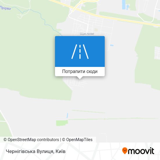 Карта Чернігівська Вулиця