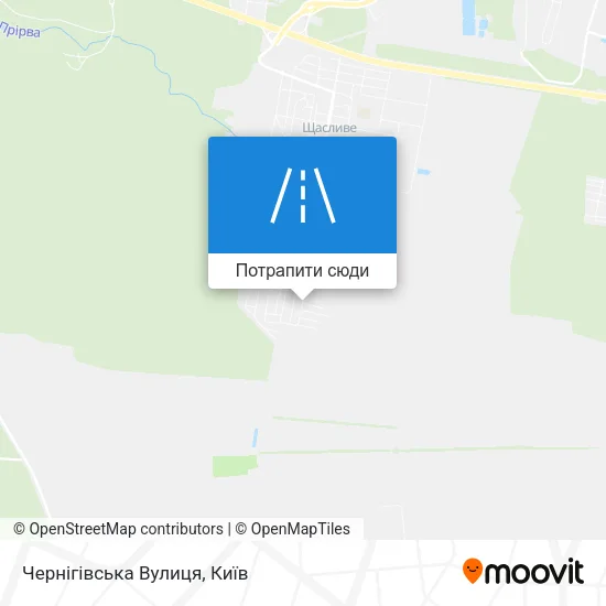 Карта Чернігівська Вулиця