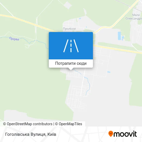 Карта Гоголівська Вулиця