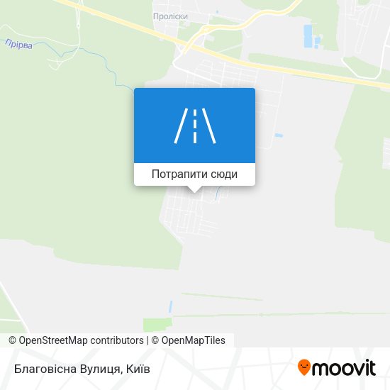 Карта Благовісна Вулиця