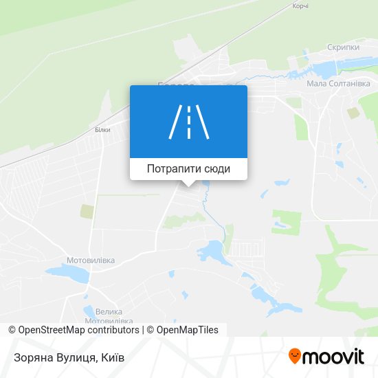 Карта Зоряна Вулиця