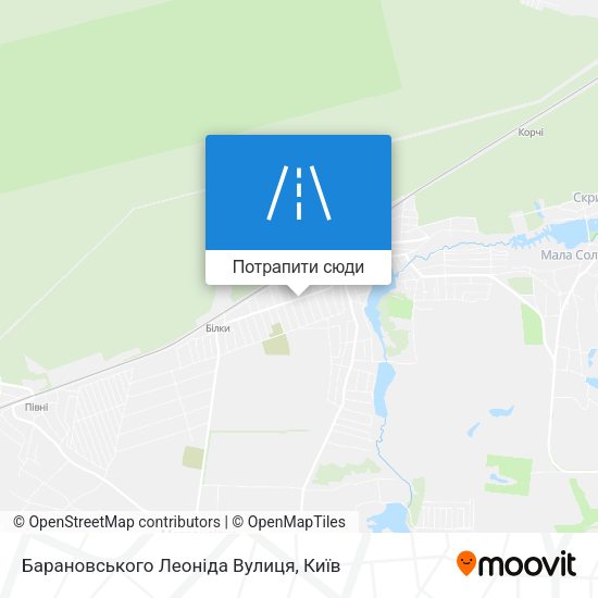 Карта Барановського Леоніда Вулиця