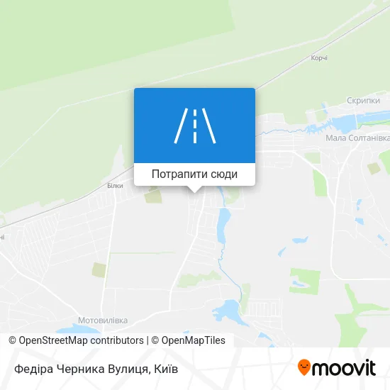 Карта Федіра Черника Вулиця