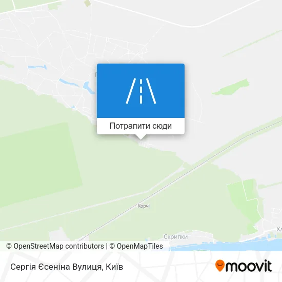 Карта Сергія Єсеніна Вулиця