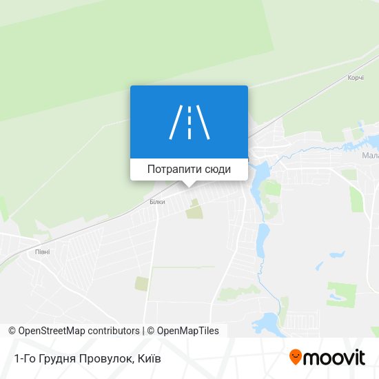 Карта 1-Го Грудня Провулок