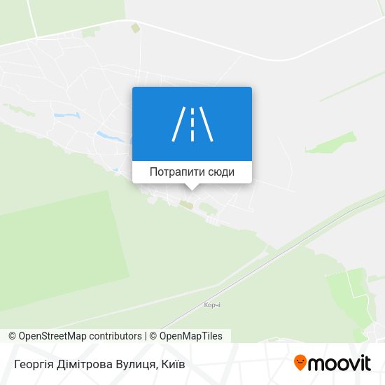 Карта Георгія Дімітрова Вулиця