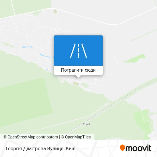 Карта Георгія Дімітрова Вулиця