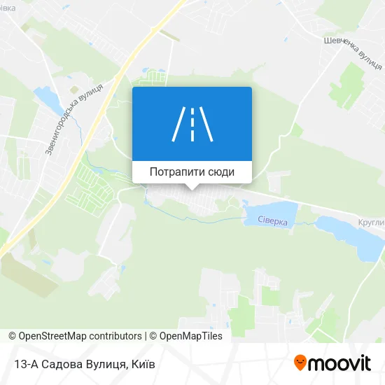 Карта 13-А Садова Вулиця