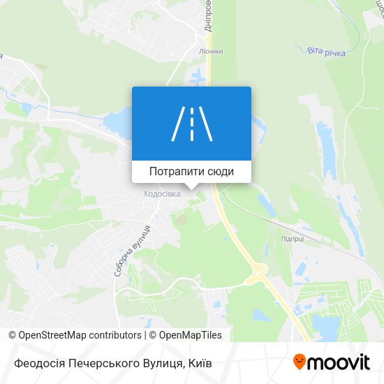 Карта Феодосія Печерського Вулиця