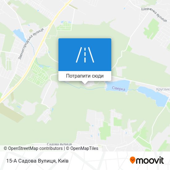 Карта 15-А Садова Вулиця