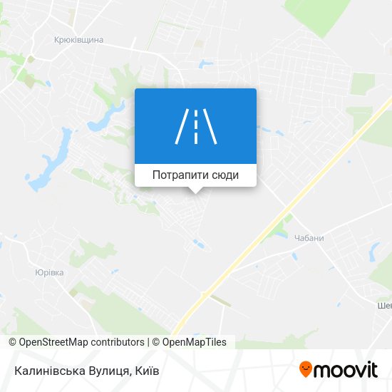 Карта Калинівська Вулиця