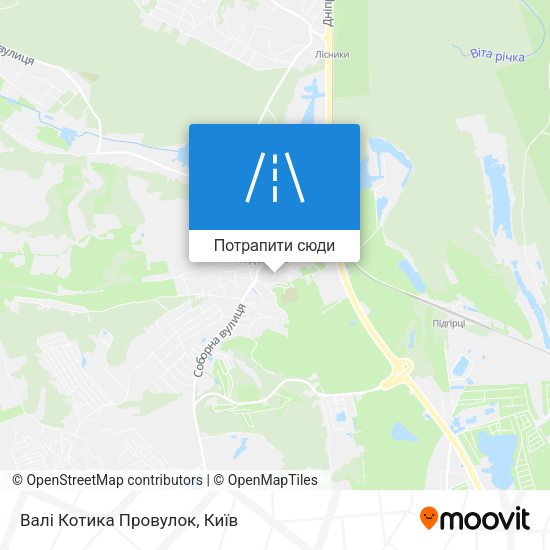 Карта Валі Котика Провулок