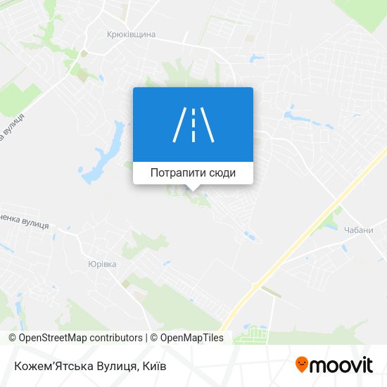 Карта Кожем’Ятська Вулиця