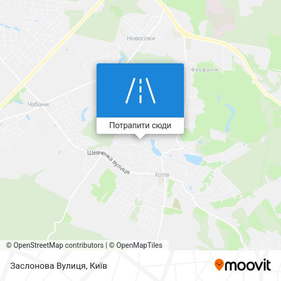 Карта Заслонова Вулиця