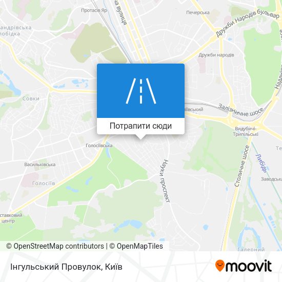 Карта Інгульський Провулок