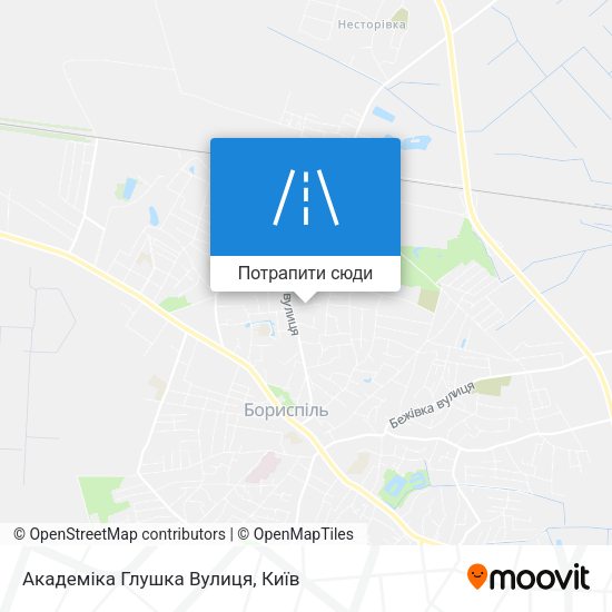 Карта Академіка Глушка Вулиця