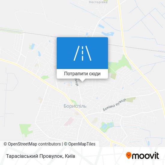 Карта Тарасівський Провулок