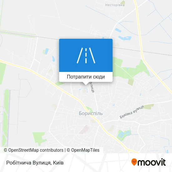 Карта Робітнича Вулиця
