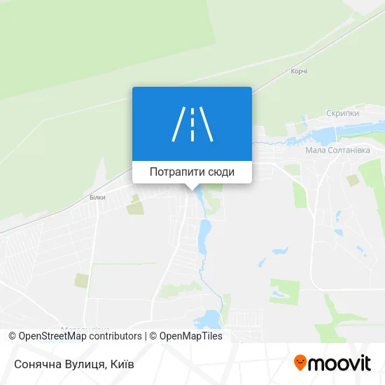 Карта Сонячна Вулиця