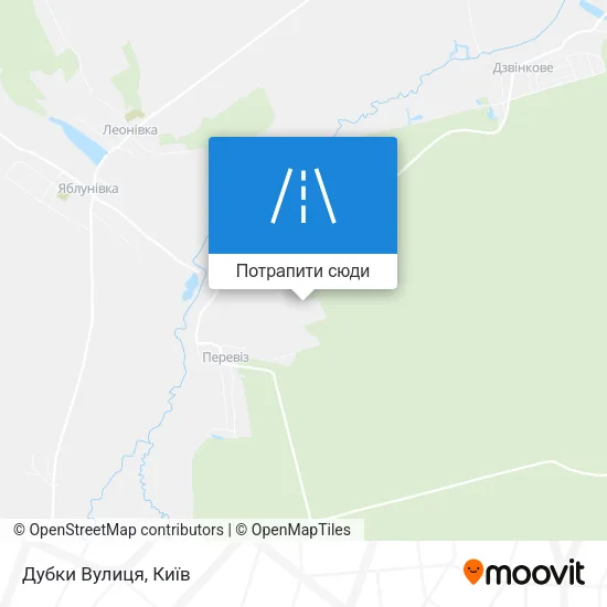 Карта Дубки Вулиця
