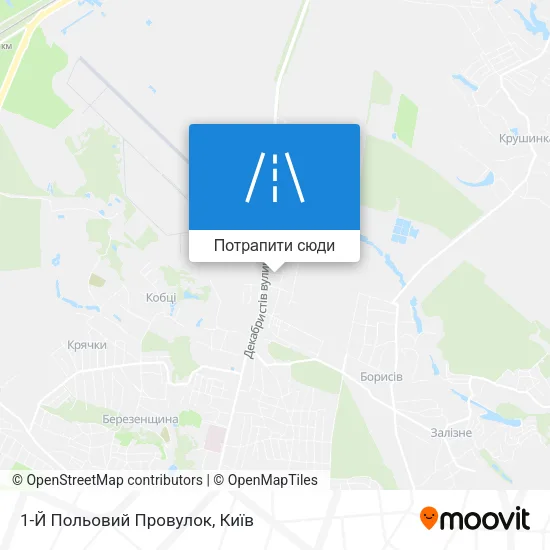 Карта 1-Й Польовий Провулок
