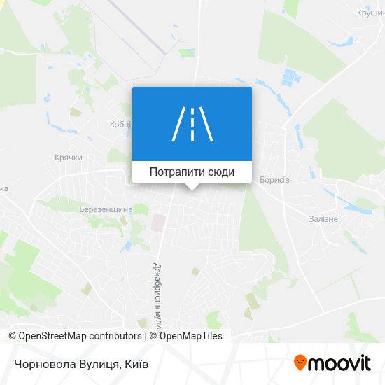 Карта Чорновола Вулиця