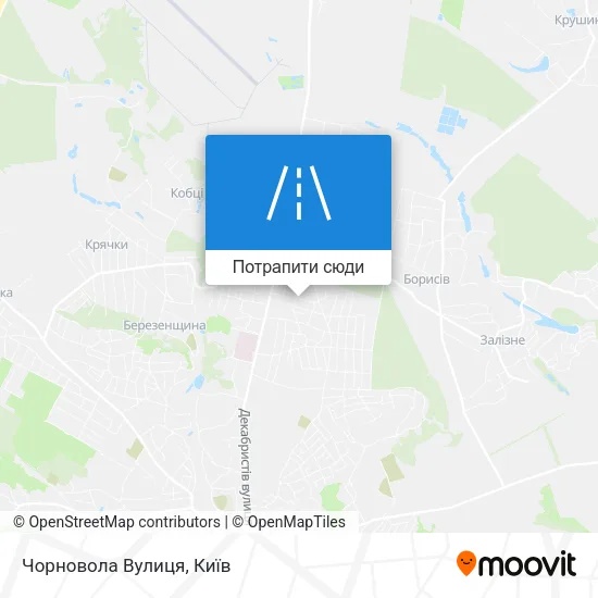 Карта Чорновола Вулиця