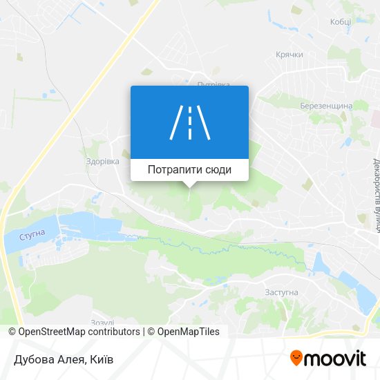 Карта Дубова Алея