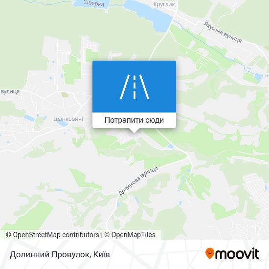 Карта Долинний Провулок