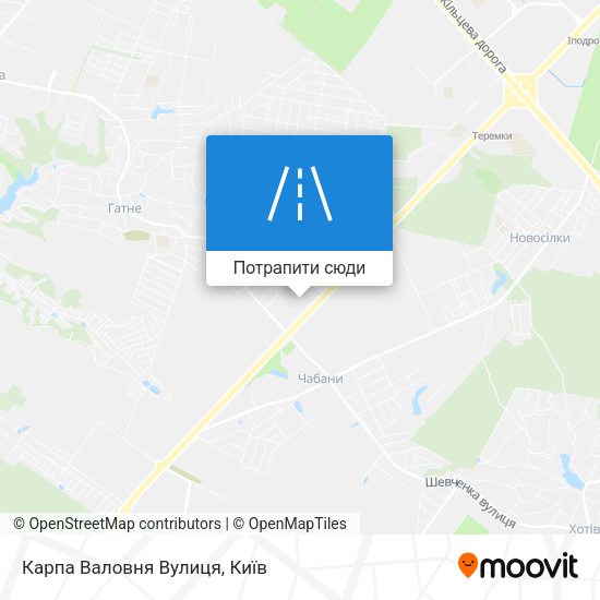 Карта Карпа Валовня Вулиця